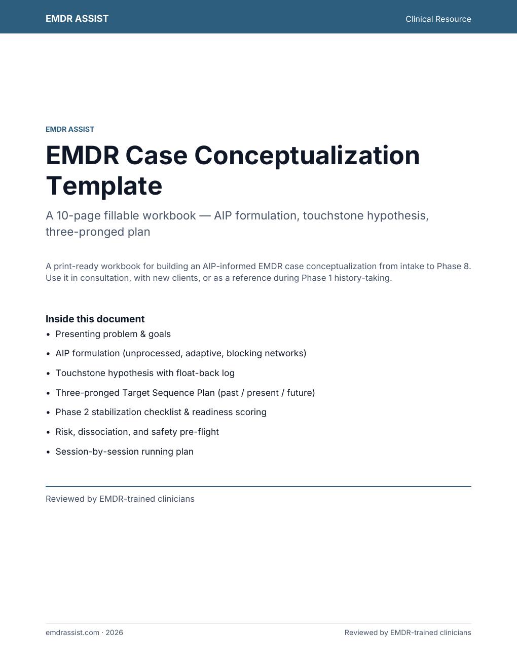 Free EMDR Worksheets, Scripts & Client Handouts (PDF)